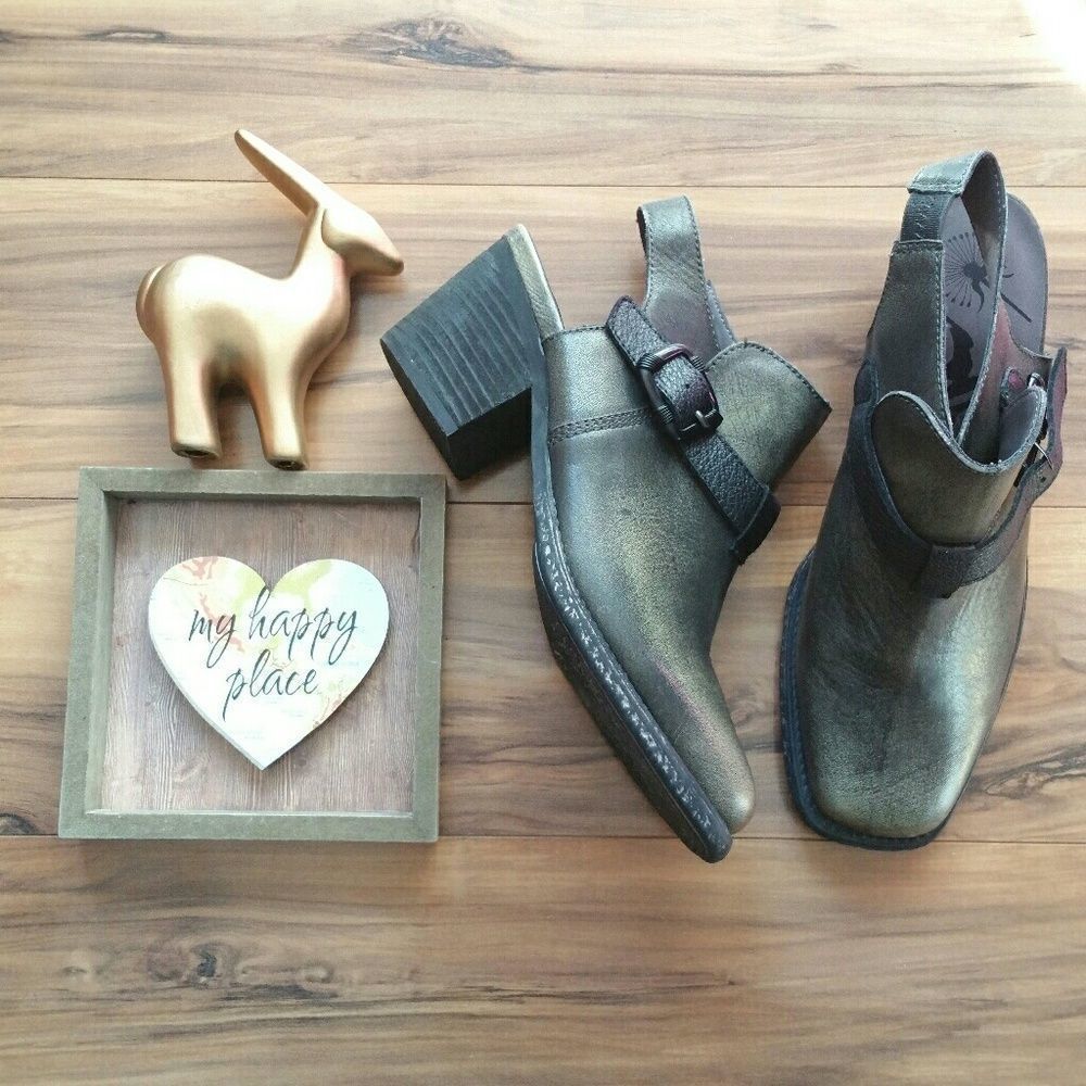 OTBT Des Peres Sling Back Leather Booties Sz 7.5